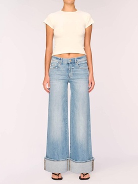 hepburn low-rise cuffed jeans in ravello cuffed