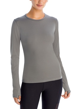 womens yoga thumb holes pullover top