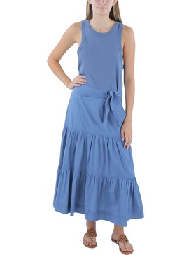 womens full length tiered maxi dress