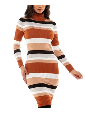 juniors womens striped knee sweaterdress