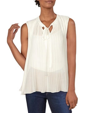 womens pleated lightweight blouse