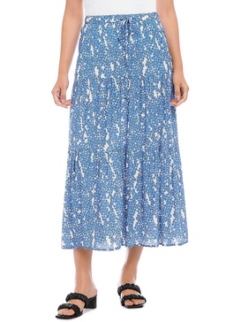 womens tiered long a-line skirt