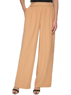 womens high rise pleated wide leg pants