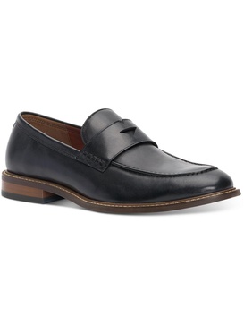 mens leather slip-on loafers