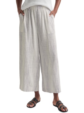 avenue womens linen wide leg pants