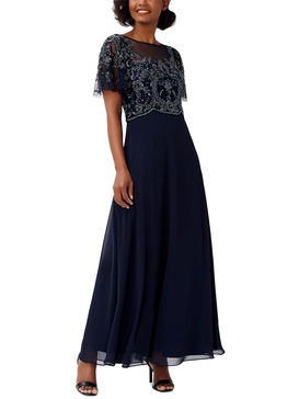 womens beaded maxi evening dress