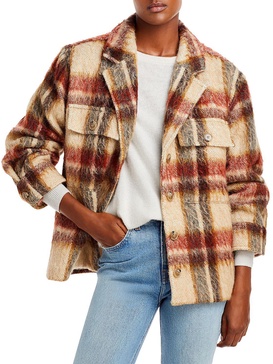 womens wool short shirt jacket