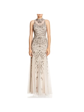 womens halter embellished evening dress