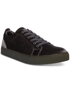 yali mens velvet embossed casual and fashion sneakers