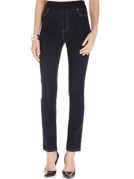 womens high rise dark wash jeggings