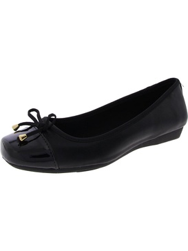 womens faux leather slip on ballet flats