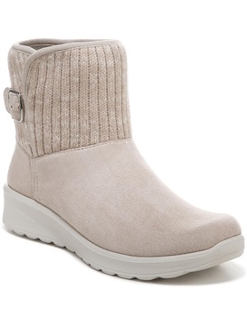 gloria womens buckle knit booties