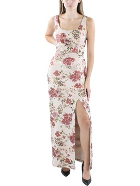 womens floral print maxi evening dress