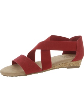 reflex womens faux suede open toe wedge sandals