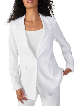 kora womens linen suit separate one-button blazer