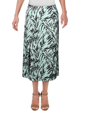 altamont womens tiger print a-line midi skirt