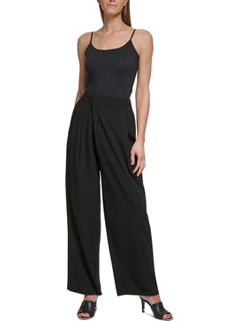 womens high rise pleated wide leg pants