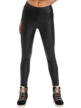 womens faux leather pull-on leggings