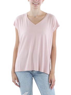 womens tencel v-neck pullover top