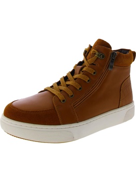 womens leather high-top skate shoes