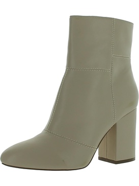 womens faux leather almond toe ankle boots