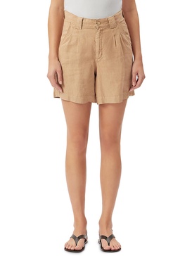 heidi womens pleated knee length casual shorts