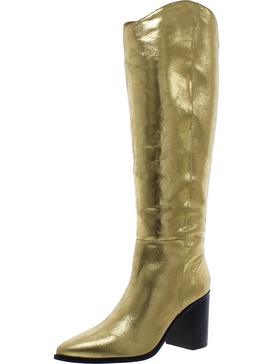 ticada womens pointed toe knee-high boots