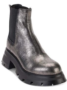 sasha slip on boot womens leather block heel chelsea boots