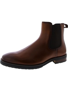 sully mens pull on leather chelsea boots