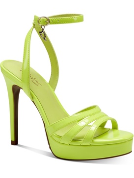 chancy womens ankle strap emblem platform sandals