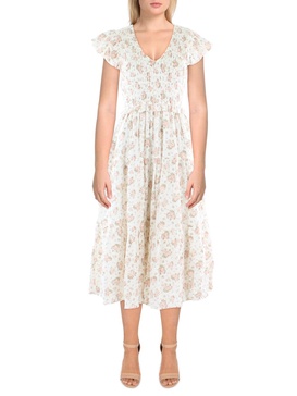 womens cotton calf midi dress