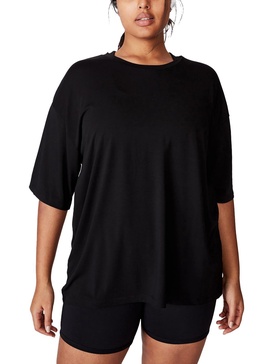 plus womens curve active shirts & tops