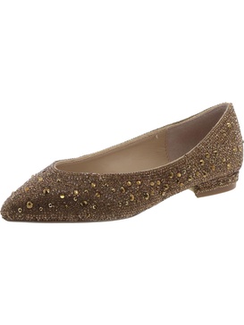 jude womens embellished low heel pointed toe flats