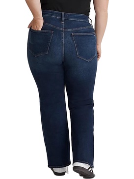 plus womens skinny dark wash flare jeans