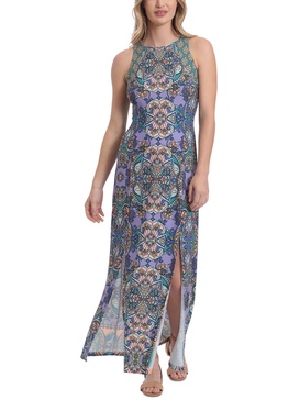 womens sleeveless paisley maxi dress