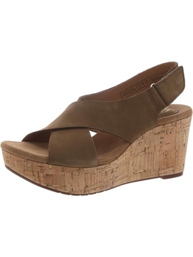 caslynn shae womens faux suede criss-cross wedges