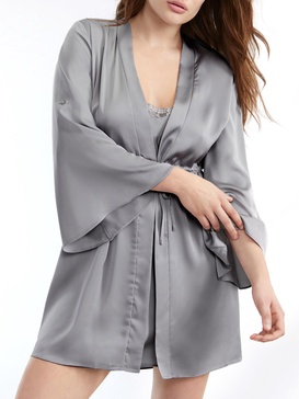 women's ember solid luxe woven wrap robe