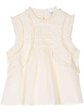 women's cole smocked tank top in cream