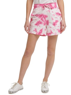 womens terry tie-dye casual shorts