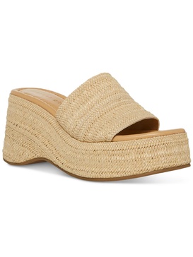 zahara womens peep-toe espadrille slide sandals