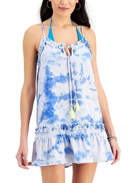 juniors womens tie-dye dress cover-up