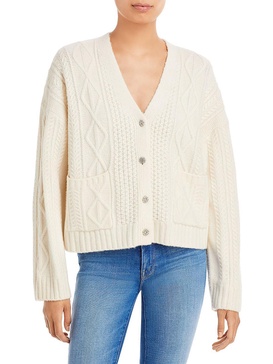 bixby womens wool jeweled buttons cardigan sweater