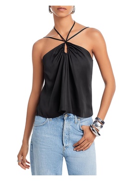 womens keyhole neck halter tank top