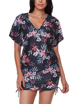 womens floral print caftan cover-up