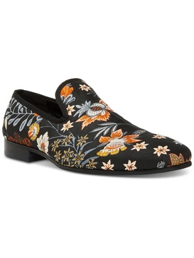 belammy mens floral print slip on loafers