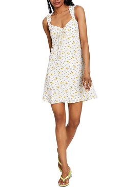 womens floral print mini shift dress