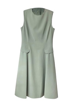 mini a-line dress in sage green