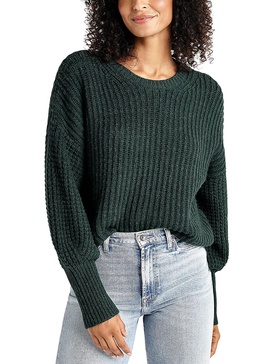 sarah womens wool blend ribbed knit pullover sweater