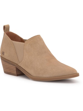 fallo womens suede slip on ankle boots