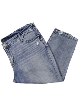 plus womens mid-rise distressed capri jeans